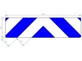 Optie striping blauw/wit 12 5 cm klasse III voor Arrow6.140 tegenrijrichting