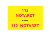 Opschrift  112  NOTARTZ   motorkap en achterdeuren