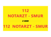 Opschrift  112  NOTARZT - SMUR   motorkap en achte