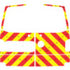 Striping Volkswagen Transporter T6 2016 - Chevrons T7500 Red/Yellow 10 cm - doors with windows and w