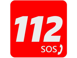 Logo 112 Red/White 20x20 cm