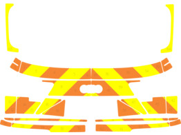 Striping Audi Q7 2015- - Chevrons Orange/Yellow 15