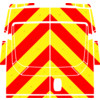 Striping Iveco Daily H2 - Chevrons T7500 Rood/Geel 20 cm zonder ruiten
