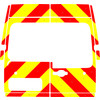 Striping Opel Movano H2 - Chevrons T7500 Fluo Red/Yellow 20 cm - with windows