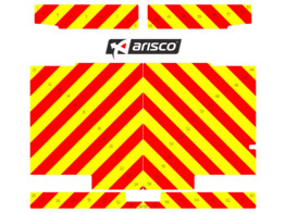 Striping Renault Master H1 Citybox - Chevrons T7500 Rood/Geel 10 cm - Zone Midwest
