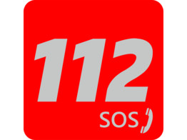 Logo 112 Red/White 30x30 cm