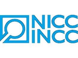 Logo 1 kleur - NICC-INCC 99x36cm  Lichtblauw 