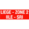 Opschrift  LIEGE ZONE 2 IILE-SRI  - Wit