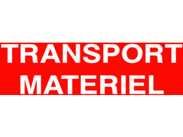 Opschrift  TRANSPORT MATERIEL  - Wit - ZdS NAGE