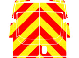 Striping Iveco Daily H2 - Chevrons T7500 Rood/Geel