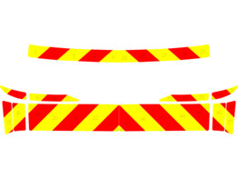 Striping Land Rover Discovery Sport - Chevrons T7500 Red/Yellow 10 cm Class III - boot lid under win
