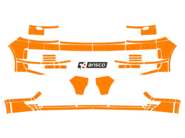 Arisco Pare-chocs VW Transporter T6 2016 2021 Avery Prismatic Fluo Orange Hayon