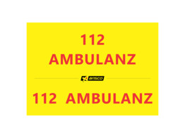 Schriftzug  112 AMBULANZ   Motorhaube und Heckture