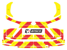Striping Ford Focus Clipper 2018 - Chevrons T7500 Rood/Geel 10 cm