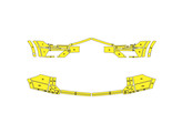 Arisco Bumpers VW Tiguan Allspace 2016- Avery Prismatic T7513 Fluo Yellow with headlight washers