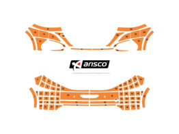 Arisco Sto stangen Peugeot 208 2012-2019 Avery Prismatic T7514 Orange