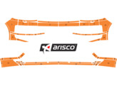 Arisco Bumpers VW Transporter T6 2016 2021 Avery Prismatic T7514 Orange FPS   RPS  with headlight wa