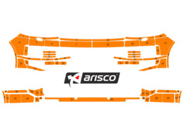 Arisco Bumpers VW Transporter T6 2016 2021 Avery Prismatic Fluo Orange with Barn Doors and headlight