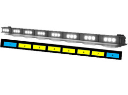 Narrowstick 40 5  met 8 modules 3-LED Torus  6 x amber CC   2x blauw flash  