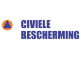 Logo  8 75 cm    opschrift Civiele Bescherming oranje/blauw klasse I