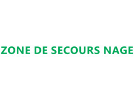 Opschrift Dienstnaam  ZONE DE SECOURS NAGE  Groen