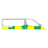 Striping Renault Trafic/Opel Vivaro 2010-2015 L1H1 - Half Battenburg Green/Yellow/White KIT  left  