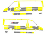 Striping MAN TGE/Volkswagen Crafter L2H1 2018- Traffic Officer KIT Avery Prismatic Yellow / Oralite