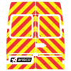 Striping Mercedes Sprinter  2000-2006  H2 - Chevrons T7500 Red/Yellow 10 cm - 2 rear doors 270  with