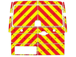 Striping MAN TGE/Volkswagen Crafter H2 2018- Chevrons T7500 Rot/Gelb 10 cm - ohne Fenster