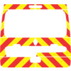 Striping Renault Kangoo 2009 - Chevrons T7500 Red/Yellow 10 cm - trunk lid with window