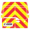 Striping Renault Master/Opel Movano 2013 H2 - Chevrons T7500 Red/Yellow 20 cm - 2 rear doors 270  wi