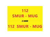 Schriftzug  112 SMUR-MUG  5cm Heckklappe
