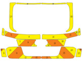 Striping Audi A6 Avant Allroad 2011-2018 MUG Chevrons Orange/Yellow 1-CFN-301
