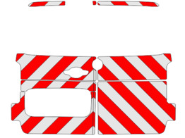 Red/White RA2 10cm Peugeot Expert 2016- Rear side