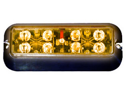 LEDX Amber - Enkele kalenderlamp in zwarte behuizing - 24VDC