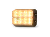 LEDX Amber/Amber - Dubbel kalenderlamp in zwarte behuizing - verticaal - 12VDC   Montage