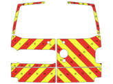Striping Volkswagen Transporter T6 2016-2021 H1 - Chevrons T11500 Red/Yellow 10 cm - doors with wipe
