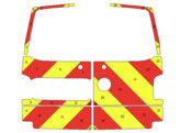 Striping Volkswagen Transporter T6 2016-2021 H1 - Chevrons T11500 Red/Yellow 20 cm - with wipers