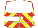 Striping Volkswagen Transporter T6 2016-2021 H1 - Chevrons T11500 Red/Yellow 20 cm - with wipers   c