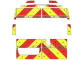 Striping Peugeot Boxer/Fiat Ducato/Citroen Jumper 2014-Chevrons Avery Prismatic T7500 Red/Yellow 20