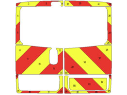 Striping Renault Trafic rear chevrons red/yellow 2