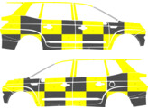 Striping Ssangyong Rodius 2012 2019 - Traffic Officer KIT  left   right 