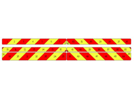 Striping MAN TGE/Volkswagen Crafter 2018- Pickup- Chevrons Red/Yellow 10cm - Tailgate 3180 4X4 SB