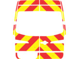 Striping Mercedes Sprinter H2 - Chevrons T7500 Red/Yellow 20 cm - with windows - without magnets