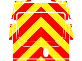 Striping Iveco Daily H2 - Chevrons T7500 Red/Yello