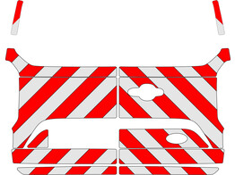 Rood/Wit RA2 10cm Ford Transit Custom - achterdeuren