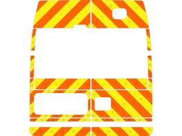 Striping Ford Transit  oud model  H2 Chevrons 10cm - T11500 Orange/Jaune 270 