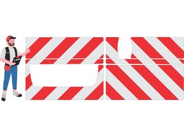 Red/White RA2 10cm Opel Movano/Citroen Jumper/Fiat Ducato/Peuget Boxer 2014- rear side