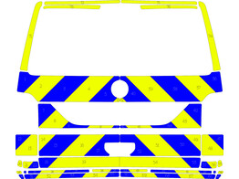 Striping  VW T6.1 Chevrons gelb/blau 15cm