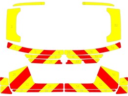 Striping Suzuki Vitara 2020 - Chevrons T7500 Rot/Gelb 10 cm